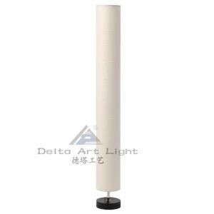 Tall Cylinder Energy Saving Paper Floor Standing Lamp with Black Base (C5007204)