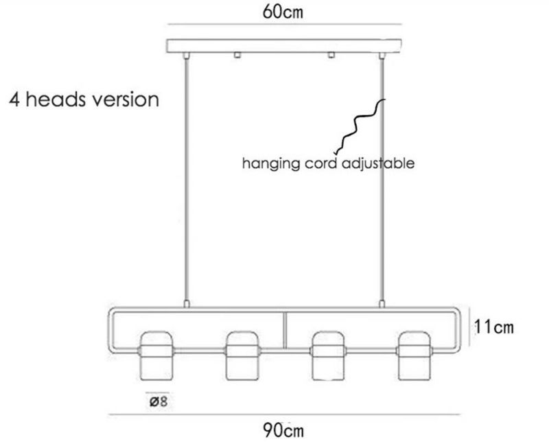 Nordic Design Chandelier for Dining Table Modern Kitchen Island Hanging Light Fixture Luminaire Suspension LED Spot Lamp Home