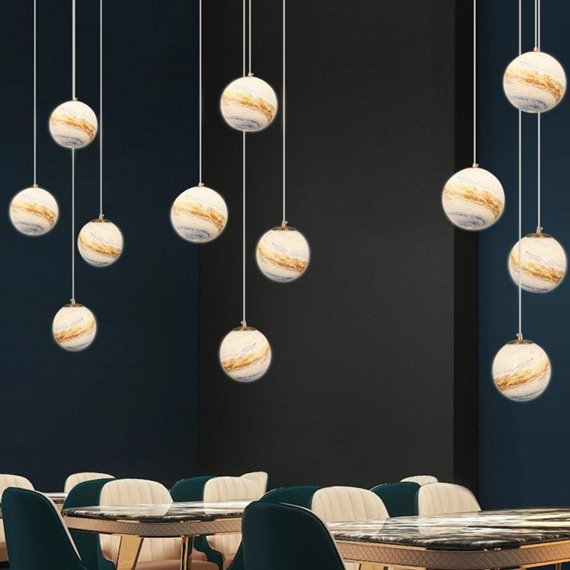 Creative Ball Chandelier Hotel Lobby restaurant Chandelier Pendant Lamp Light