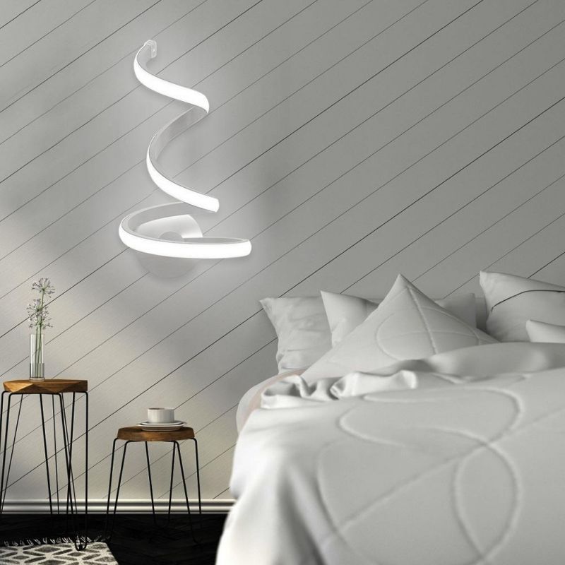 Bedside Room Bedroom Creative Wall Mount Wall Lamp Decor Arts LED Spiral Light (WH-OR-107)