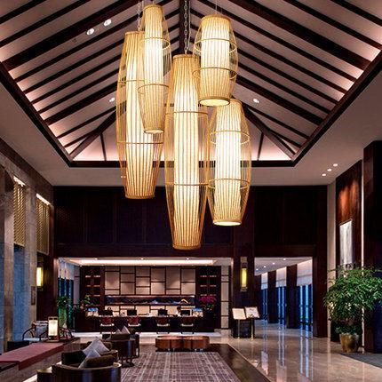 Chinese Style Bamboo Pendant Ceiling Lamp Rattan Ceiling Lamp Rattan Chandelier