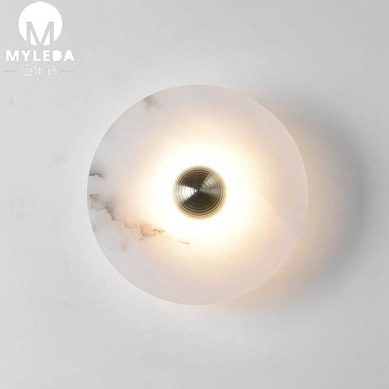 Modern Marble Brass Color Wall Lamp
