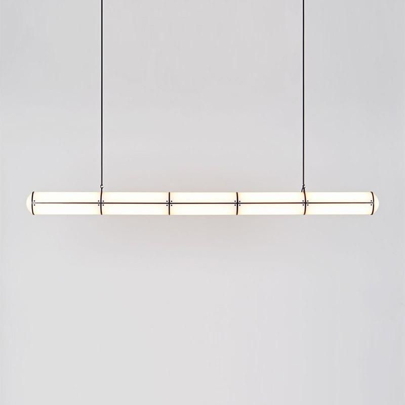Cocise Style Simple Linear Shape Pendant Lamp Restaurant Bar Lamp Chandelier