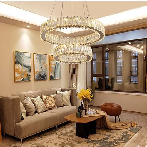Hanging Lamp with K9 Crystal Chandelier for Home Decoration