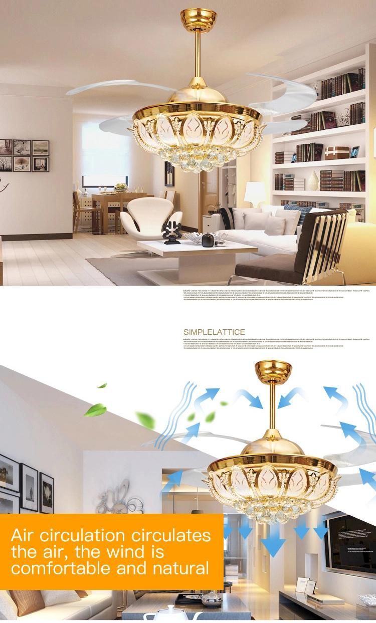 LED Fan Light Model Ceiling Fan Light Control Dimmer Switch LED Ceiling Fan Lights Household Use Chandelier Light