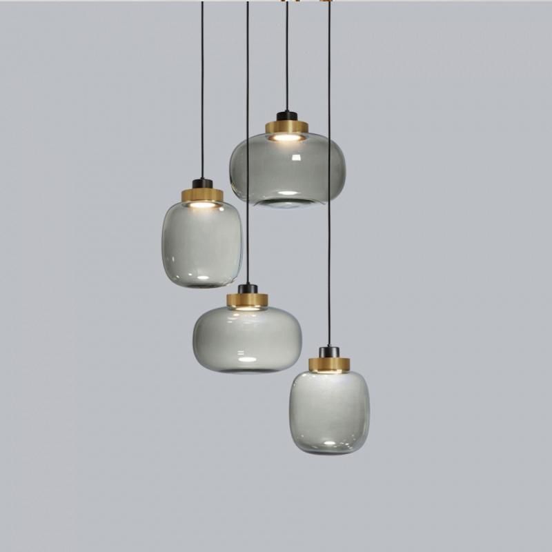 Nordic LED Pendant Light Designer Glass Bedroom Bedside Hanging Minimalist Modern Restaurant Bar Pendant Light (WH-GP-45)