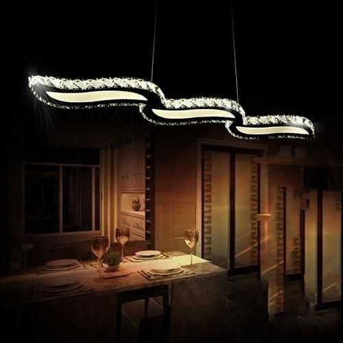 Pendants Modern LED Crystal Chandelier Lamp for Living Room