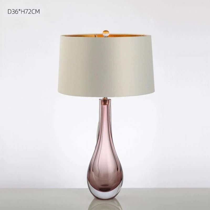 Art Drop Shape Bedside Lamp Beautiful Table Light with a Variety of Lampshades Unique Especial Desk Lamp