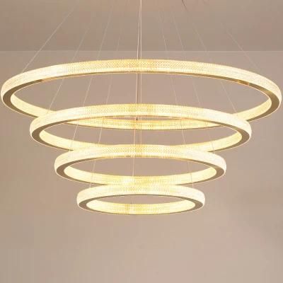 Living Room Dining Room Bedroom Study Room Ring Chandelier Light Luxury Pendant Lighting