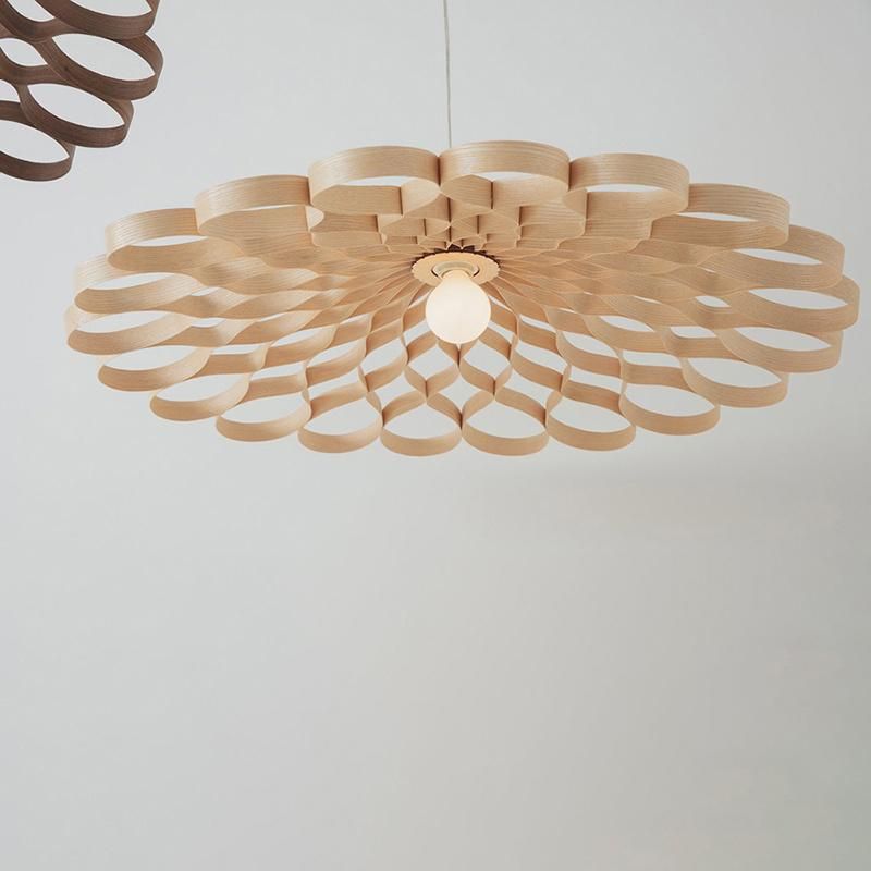 Vintage Floral Wooden Chandelier Dining Room Restaurant Kitchen Pendant Lamp
