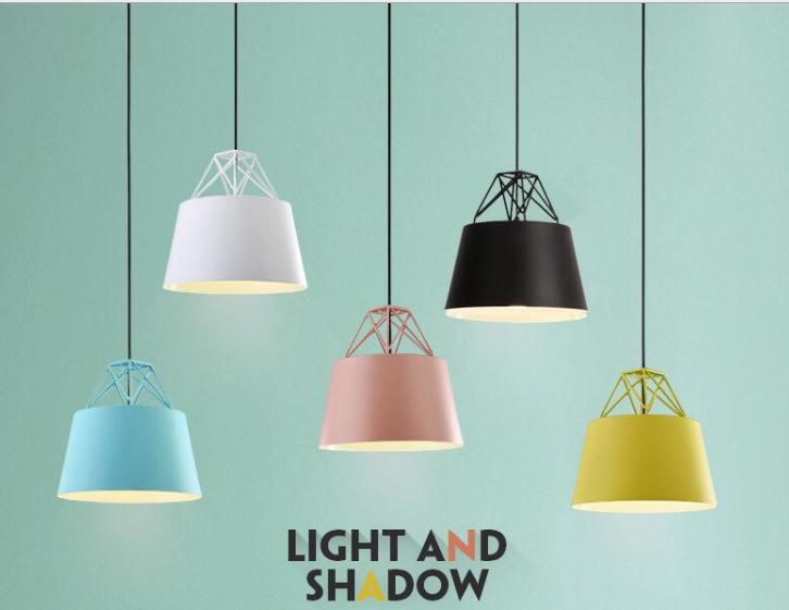 Nordic Style Modern Creative Macaron Funnel Shape Pendant Lights for Wholesale