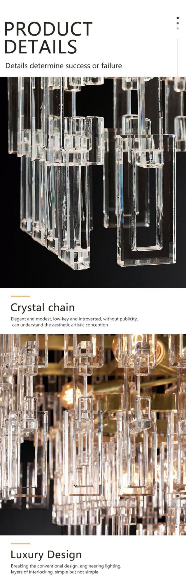 Large Custom Luxury Modern LED Chandelier K9 Crystal Chandelier