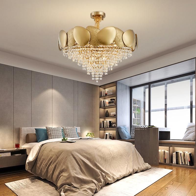 High-Grade Vintage Style Crystal Chandelier restaurant Bedroom Pendant Lamp