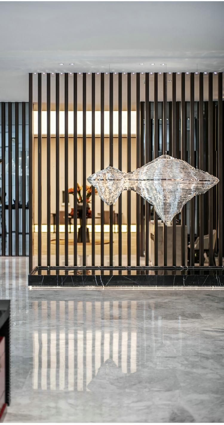 Large Custom Hotel Villa Lobby Luxury LED Chandelier