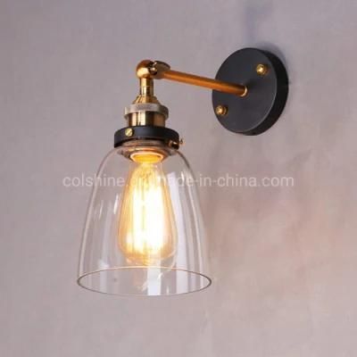 Retro Classicism Pendant Lamp Metal Wall Light with Glass Cover