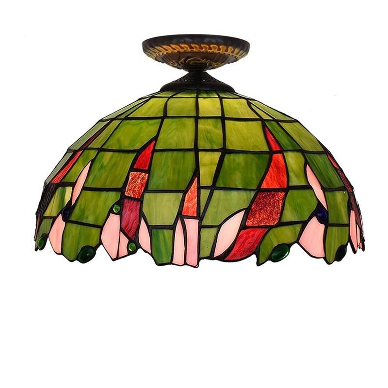 Creative Green Retro Tiffany Lamp Stained Glass Pendant Lights for Bar Restaurant Glass Light (WH-TA-25)