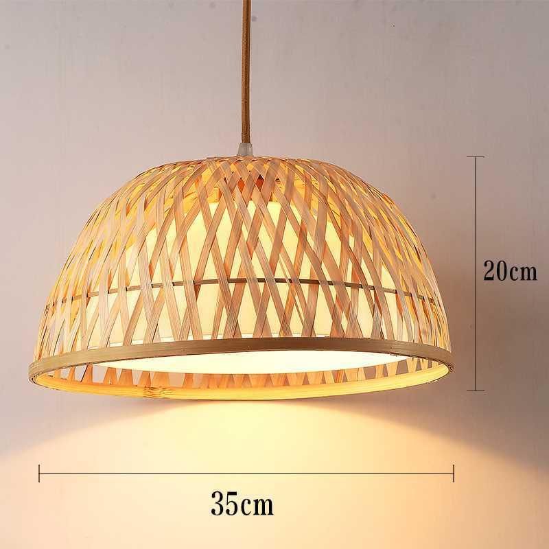 Wicker Basket Pendant Lights Kitchen Dining Room Sitting Room Decor (WH-WP-18)