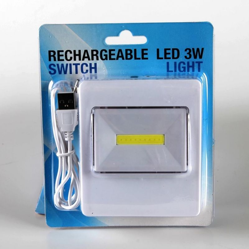 Yichen Rechargeable 3W COB LED Switch Light for Wall Light