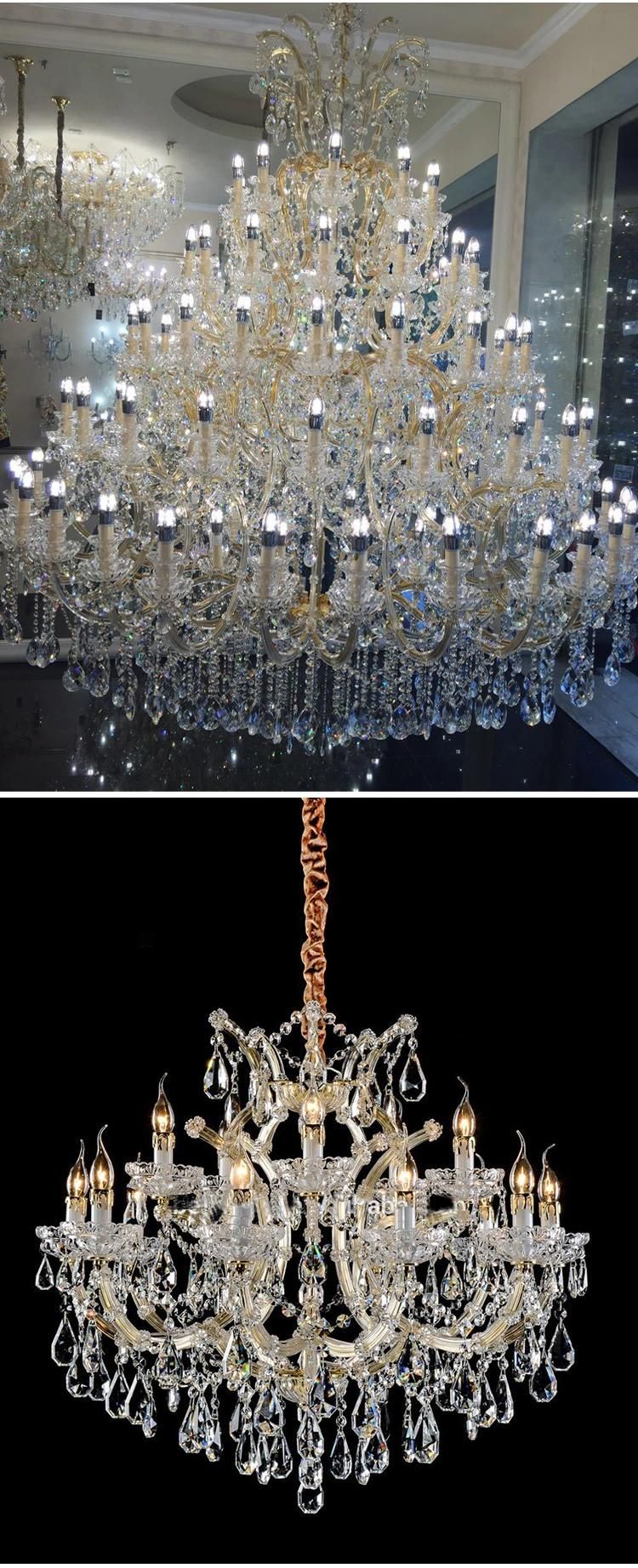 Luxury Pendant Light Gold LED Hanging Lights Home Modern K9 Crystal Chandelier