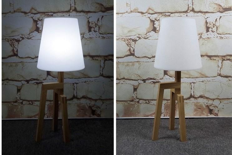 Factory Wholesale European and American Fashion Floor Lamp LED Study Bedroom Bedside Lamp Creative Solid Wood Vertical Floor Lamp