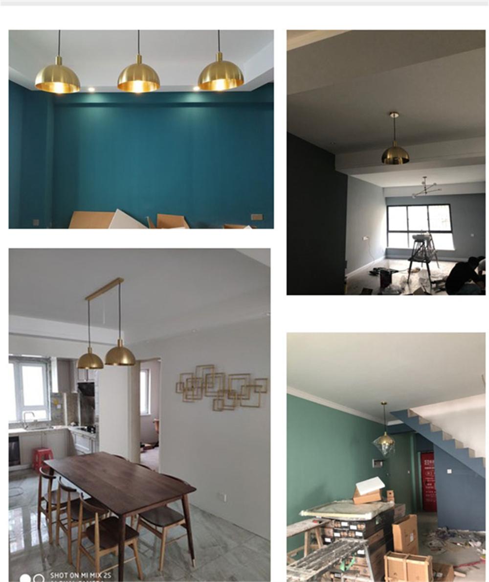 Nordic Brass All Copper Restaurant Bar Simple Chandelier