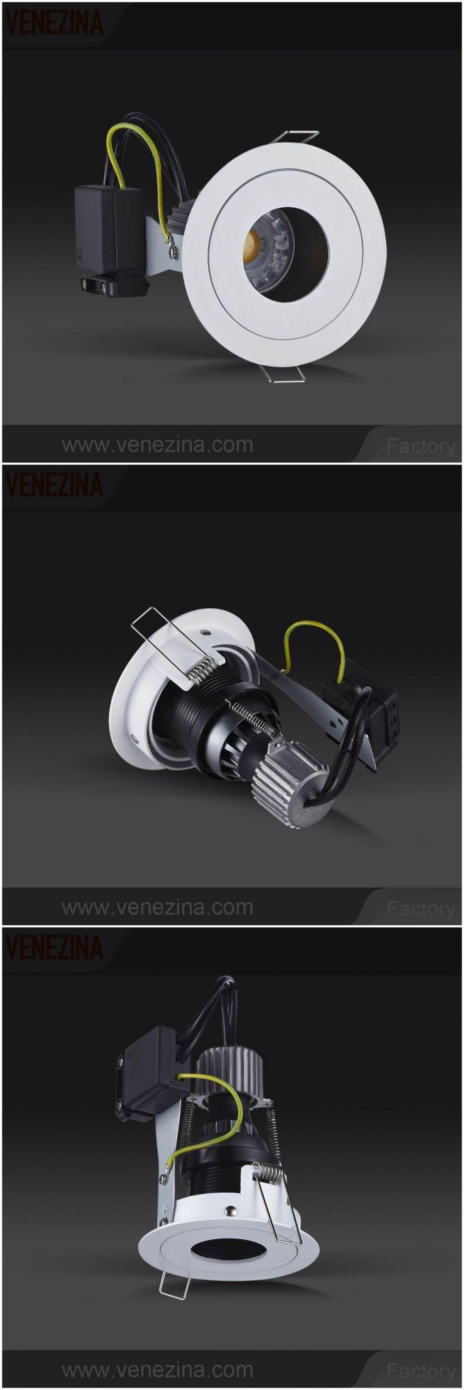 Cast Aluminum Gu5.3 MR16 Round Pin Hole Recessed LED Downlight