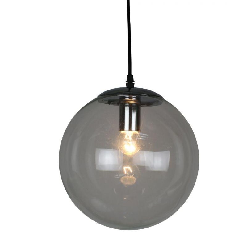 Modern Hand Blown Clear Glass Ball Indoor Decorative Pendant Lamp