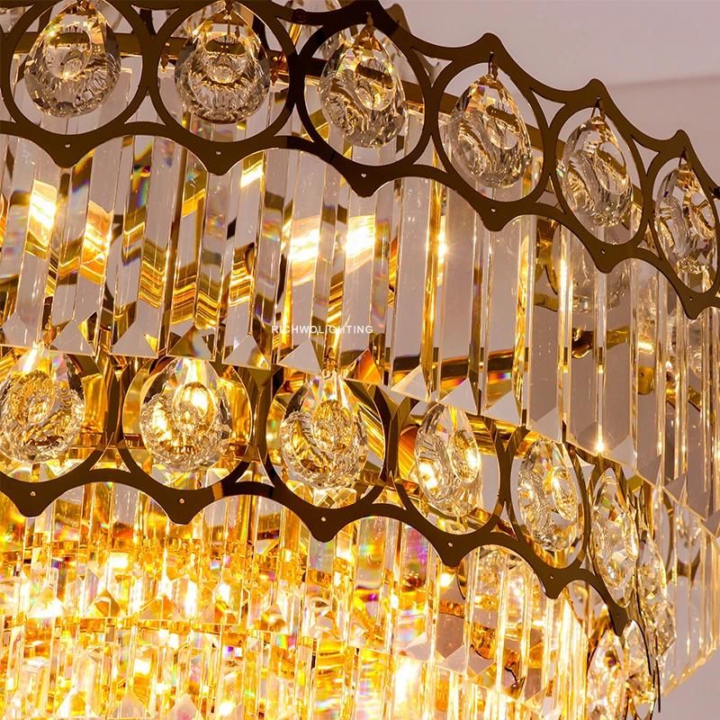 Hotel Crystal Hanging Light New Residential Chandelier Pendant Light