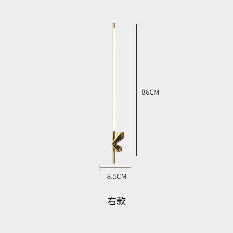 Nordic LED Copper Bedroom Gold Wall Lamp Living Room Simple Sconce Modern Bedside Background Creative Luxury Wall light