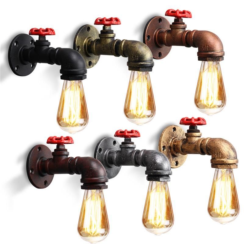 Vintage Retro Rustic Water Pipe Wall Light for Dining Room Bar Coffee Shop (WH-VR-02)