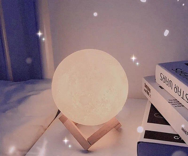 Wholesale Moonlight Touch Switch Decoration 3D Print Portable LED Moon Shape Night Light