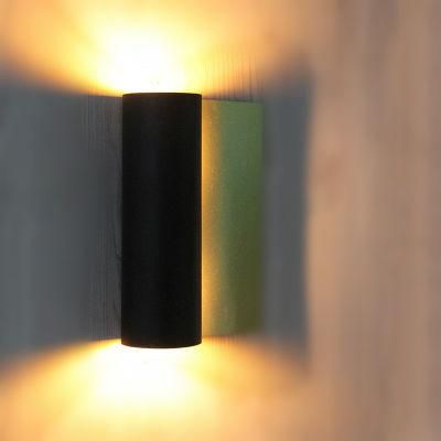 Outside Matte Black Powdercoated Shade Wall Lamp.