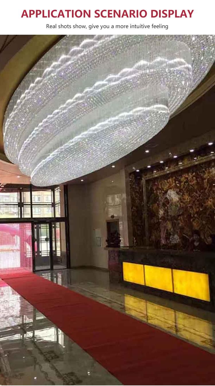 Nordic Style Hotel Lobby Weeding Banquet Hall Custom Project Luxury LED Chandelier
