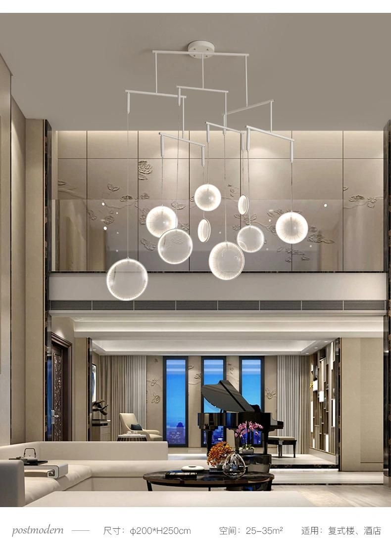Art Decor Nordic Designer Convex Lens Glass LED Pendant Lights (WH-GP-88)
