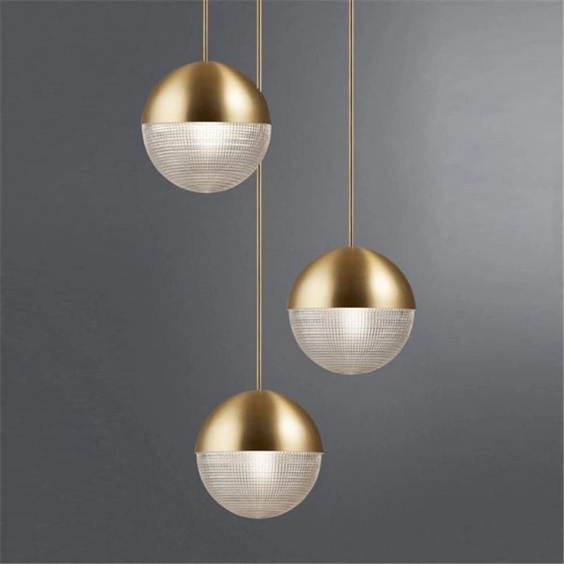 Modern Pendant Lights LED Glass Ball Bedroom Bedside Nordic Hanging Lighting (WH-GP-47)