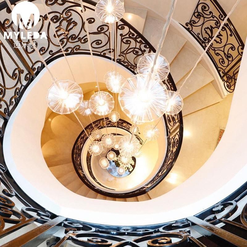 Hanging Suspension Glass Chandelier Lighting for Hotel Lobby