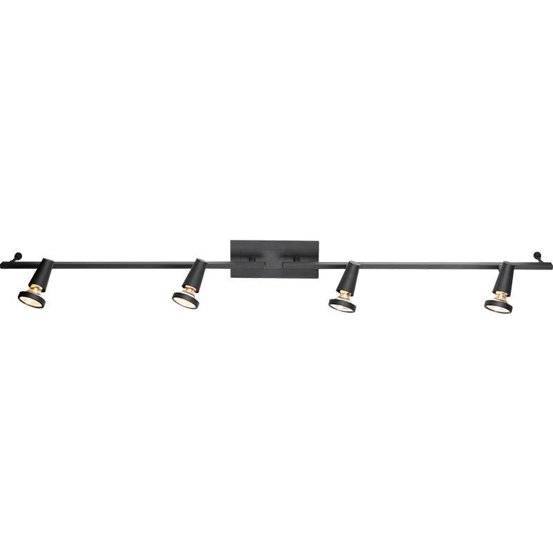 LED 6 Light Track Lighting Kit Ceiling Flexibly Rotatable Light Head Modern Track Light for Kitchen Dining Room Bedroom Office Spot Lighting (Sandy Black)