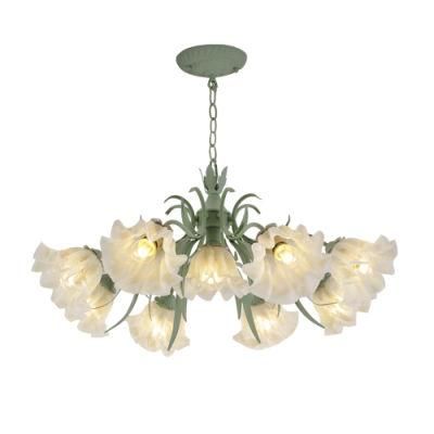 Modern Rural Style Glass Chandeliers Lamp Light for Home Decoration