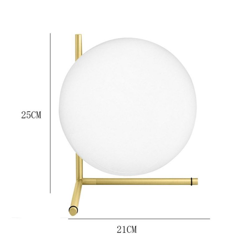 Modern LED Bedside Table Lamps Nordic Living Room Home Decor Glass Ball Desk Light Golden Table Lights Indoor LED Desk Lamp