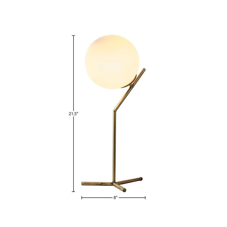 Jlt-4550 Modern Frosted White Glass Globe Table Lamp for Bedside