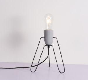 E27 Lampholder Bedside Concrete Table Light Lamp with Switch Plug Cord
