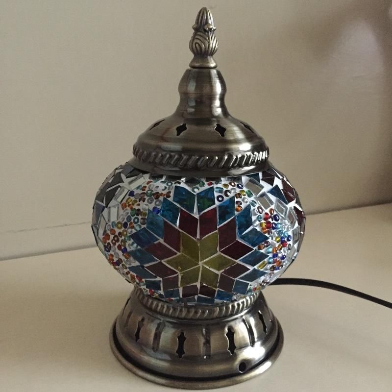 Retro Ethnic Style Bedroom Bedside Night Light Restaurant Cafe Bar Turkish Nightstand Light (WH-VTB-04)