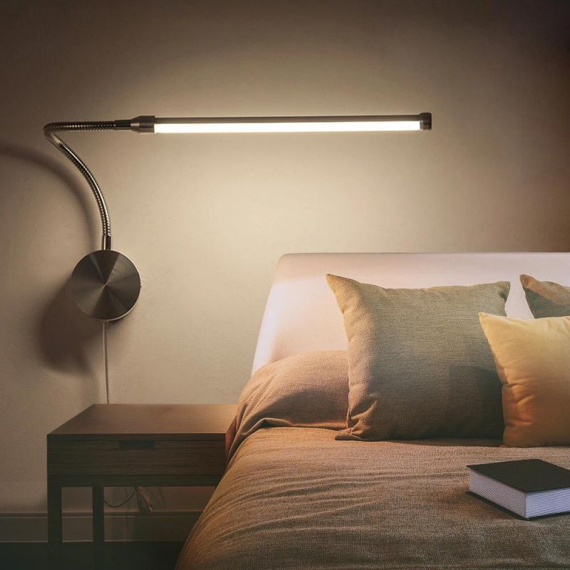 Flexibel Bend Wall Light Indoor Bedroom Bedside Night Reading Book Lights Study Living Room Daily Reading Wall Lamps