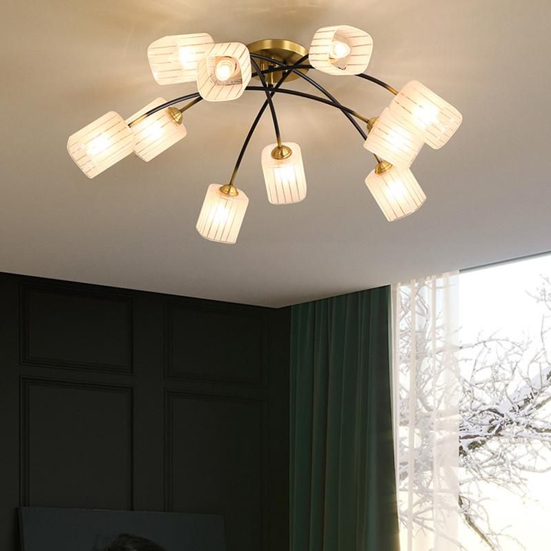 Nordic Copper Ceiling Lamps Simple Modern Living Room Lamp Dining Room Light