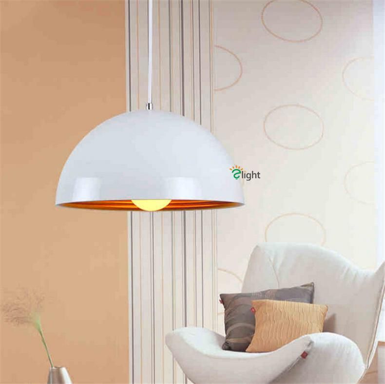 Modern Gold Pendant Lights Metal Living Room LED Leonhard Classic Inner-Ridged Dome Pendant Light (WH-AP-327)