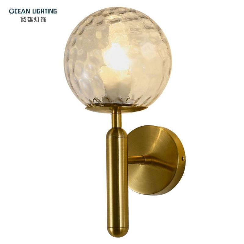 Interior Decoration Ocean Lighting Classic Glass Wall Lamp Modern Simple Hotel Glass Bedroom Bedside Wall Lights