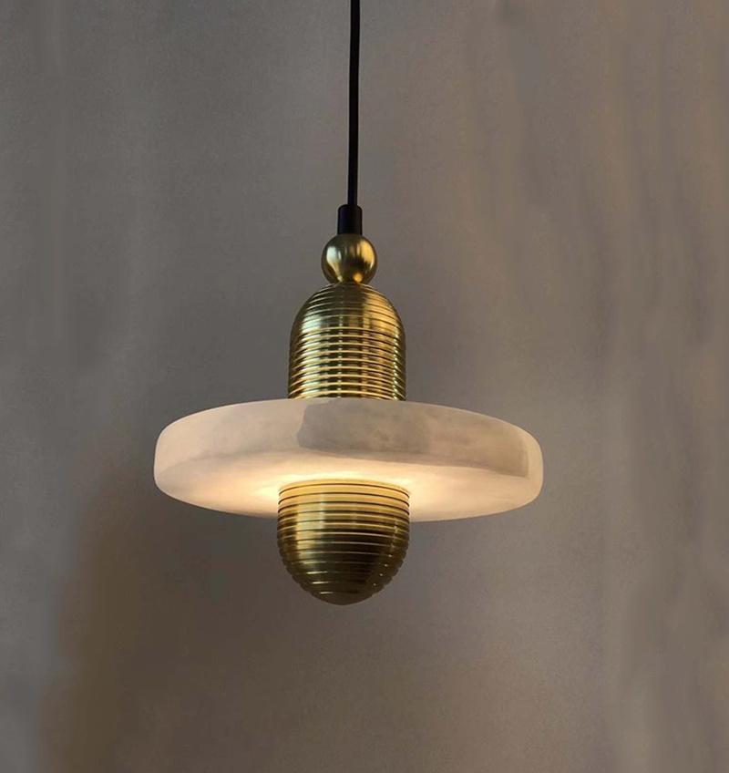 Vintage Marble Lamp Luxury Black Pendant Lamp Gold LED Hanging Lights Living Room Dining Room Pendant Lamp (WH-AP-257)
