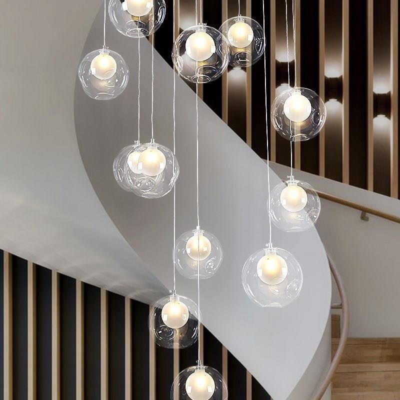 Stairs Floor House Glass Box Pendant Light Fixtures for Indoor Decoration (WH-GP-11)