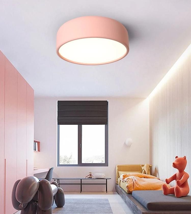 LED E27 Round Modern Ceiling Lamp Fixture Home Office Living Room LED Ceiling Light Flush Mount (WH-MA-187)