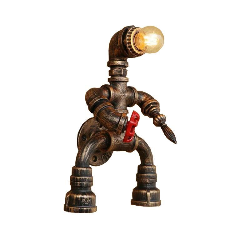 Steam Punk Wall Lamp Creative Restaurant Hall Corridor Stair Iron Robot Wall Light (WH-VR-43)